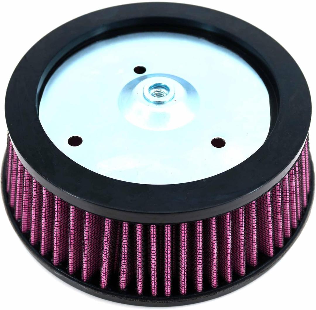 Harley Air Filter Engine Air Cleaner Motorcycle Air Filter for Harley 1999-2017 Dyna, 2000-2015 Softail, 1999-2007 Touring (Red)