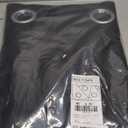 NICETOWN Pitch Black Solid Thermal Insulated Grommet Blackout Curtains/Drapes for Bedroom Window (2 Panels, 42 inches Wide by 63 inches Long, Black)