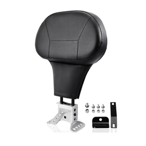 1997-2026 Adjustable Driver Rider Backrest compatible with Harley Davidson Touring Street Glide Road Glide Road King Ultra Limited Electra, Stitch Backrest Pad