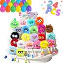 Prefilled Easter Eggs,Easter Basket Stuffers - 24 Pack,Fun Plush Bulk Gift Filled Easter for Kids
