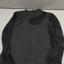 Womens Lace Sheer Long Sleeve Blouse, Mesh Mock Neck Elegant Tops Slim Fit Trendy Casual Formal Outfits, Small