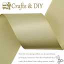 1.5 Inch Champagne Polyester Ribbon - 50 Yards Bulk Spool for Gift Wrapping, Wedding Decor, Bows, Crafts - Soft & Fray Resistant