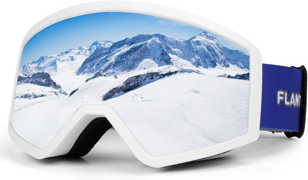 SANWICH Kids Ski Goggles for Boys Girls Aged 5-14, 100% UV Protection OTG Ski Goggles (Gray)