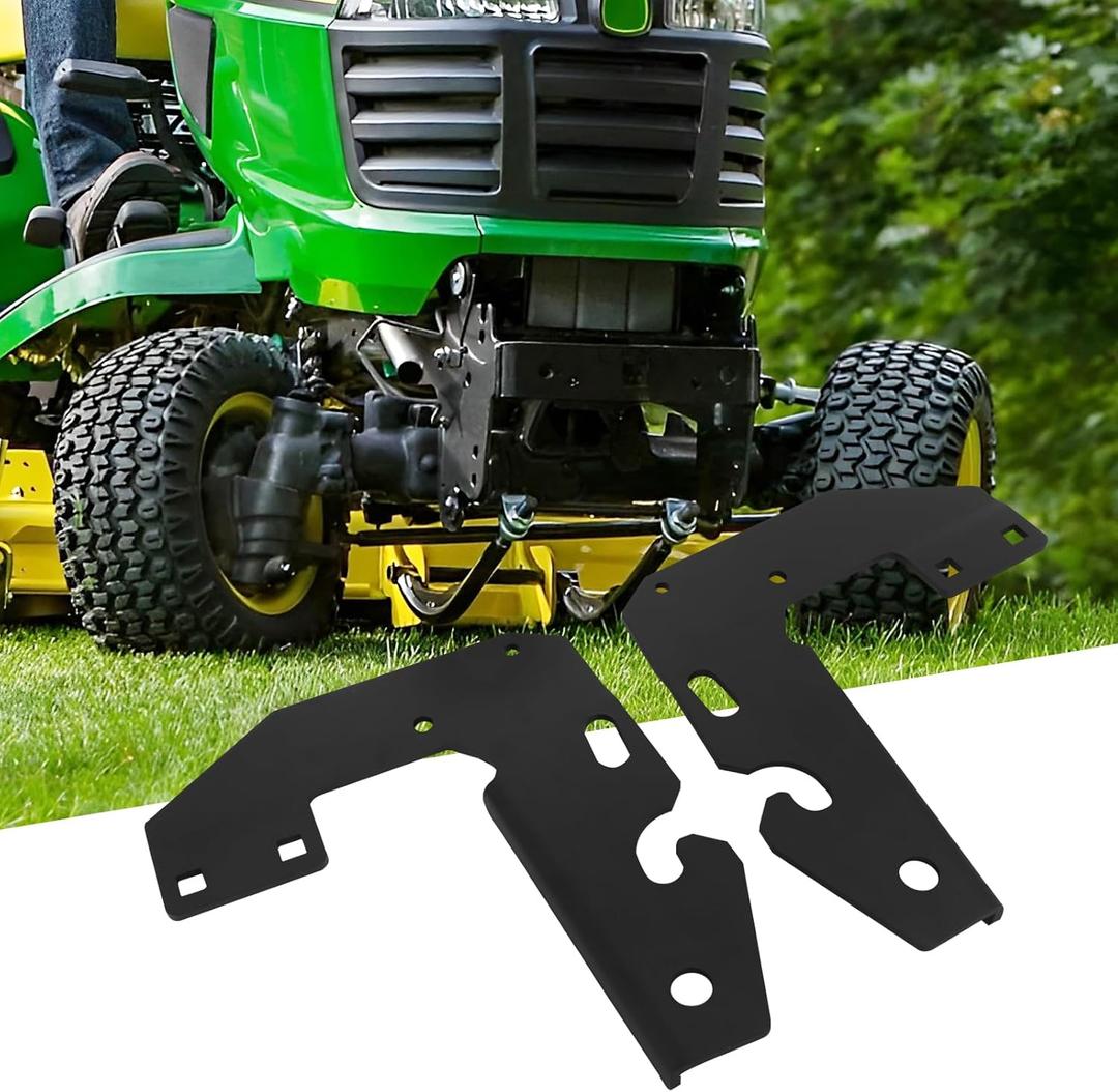 ASTROSYNC Mounting Brackets Fit for John Deere 46" Shovel Snow Sweeper, Front Blade Snow Plow Mounting Brackets Replace GXH24760 GXH24761 Black, 2Pcs