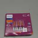 Philips LED Clear Non-Dimmable B11 Light Bulb - EyeComfort Flicker Free - 3.3W = 40W, 300 Lumen - Soft White (2700K) - E12 Base - Indoor - Pack of 3