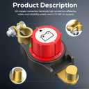 Top Post Battery Disconnect Switch 12v,Battery Kill Switch Negative On/Off 12-48V Top Post Battery Switch Heavy-Duty Battery Disconnect Switch for Cars, Vehicles, RVs, and Boats