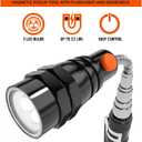 Gifts for Dad, Magnetic Pickup Tool with LED, Telescoping Magnet Flashlight, Cool Gadgets Stocking Stuffers for Teen Boys, Christmas Gifts for Men, Husband, Handyman, Boyfriend, Him, Dad, Black