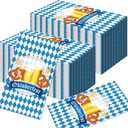 OXYLIPO 120Pcs Oktoberfest Theme Napkins Paper Happy Oktoberfest Disposable Paper Napkins Oktoberfest Luncheon Napkins Oktoberfest Hand Towels for Oktoberfest Festival Dinner Party (7.9 x 4.3 Inch)