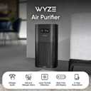 Wyze Air Purifier with Formaldehyde Filter (Premium), for Home, 21db Quiet, HEPA 13, Elimination of common pollutants, Remove formaldehyde, Odors, Smoke, Pollen, Dust, Smart WiFi Alexa Google, Black