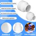 2 Pcs 4" to 2" 4" to 3" PVC Reducer Coupling Adapter Socket x Socket Pipe Fittings Schedule 40 Slip Dwv Connectors Airflow Tube for Home Industrial Sewer High-flow Plumbing Irrigation Pool Spa