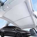 2025 Upgrade Sunshade Roof for Tesla Model Y Juniper 2025-2026 Nano Ice-Crystal Coatings Foldable Detachable No Gap No Sag Heat Insulation Glass Roof Sunshade Sunroof for Juniper Accessories