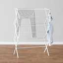 Amazon Basics Foldable Portable Clothes Drying Rack for Indoor Air Drying, Collapsible Design, 14.5" D x 29.5" W x 41.8" H, White