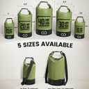 Lamicall Waterproof Dry Bag with Phone Pouch, Floating Roll Top Backpack, 10L, Green