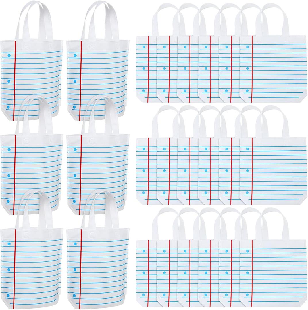 Hosuly 24 Pcs Pre-K Graduation Gifts Notebook Tote Bags End of Year Gift Bags Bulk Goodies Decor for Teacher Appreciation Preschool Kindergarten Graduation Back to School Party Supplies