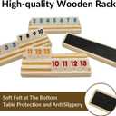 Mini Travel Rummy Cube Set with 4 Wooden Racks, 106 Rummy Cube Game Tiles with Portable Case for Family Classic Board Games - Travel Edition