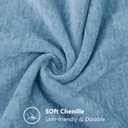 decorUhome Chenille Grey Blue Throw Pillow Covers 20x20 Inch Set of 2, Decorative Soft Couch Pillow Covers Solid Dyed Accent Farmhouse Neutral Square Pillow Cases for Sofa