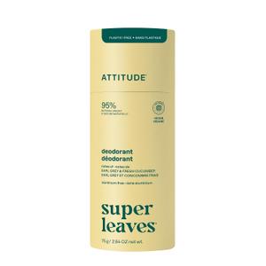 ATTITUDE Plastic-Free Natural Deodorant, Aluminum-Free, Baking Soda Formula, EWG Verified, Vegan, Long-Lasting Odor Protection, 2.64 Oz