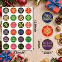 3 x Christmas Stickers for Envelope Seals Cards Making Crafts 2 Inch Round Happy Holiday Christmas Label Card Vinyl Stickers for Mailing Baked Goods Gifts Decorative Bag (deer168)