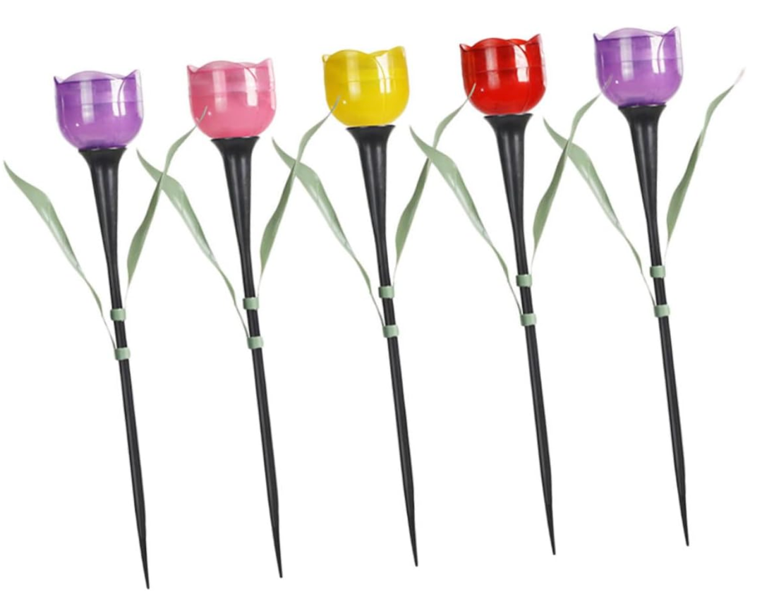 Bytech 5-Pack Solar Powered Tulip Stake