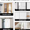 Pocket Door Lock,Privacy Door Hardware Suitable for Bathroom Bedroom etc Recessed 2 Sided, 2 3/8" Backset, Invisible Hardware for 1 3/8 to 2 3/16 Thickness Door (Sliver, Keyed Lock)