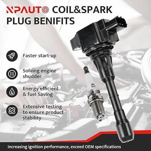 Ignition Coil Pack Spark Plug Kit fit for 3.7 V6 2009-2020 Nissan 4 PRS Ignition Coil Pack Spark Plug Kit fit for 3.7 V6 2009-2020 Nissan 4 PRS