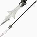 Three Pointed Two Blade Sword Stainless Steel Decorative Prop, Movie Cosplay Ornament Decoration 57.48 inches