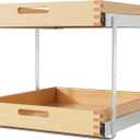 2 Tier Pull Out Drawers for Cabinets 21"W x 21"D, Farmeless&Farme