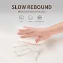 Faux Leather Neck Pillow for Recliner ChairMemory Foam Headrest Pillow for Recliner SofaNon-Slip Adjustable Recliner Headrest Pillow for Neck Pain Relief in Home, Office, Travel (Cream)