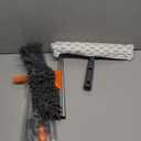 Chabatree Window Squeegee Cleaner Set 2-in-1 Window Cleaning Tool with Extendable Pole, Window Cleaning kit with Bendable Head for Indoor & Outdoor Glass for Car Indoor Outdoor High WindowsKit1.0