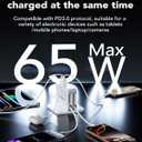 65W for MacBook Pro Charger,5-in-1 Retractable Wall Charger Plug for iPhone 17,3.94 ft PD USB C&Lightening Cable&3 Ports,Fast Charging Block for Mac Book Pro/Air,M1 M2 M3 M4 M5,iPad Pro,Galaxy,Pixel