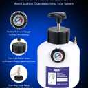 Orion Motor Tech Brake Bleeder Kit, One Person 2.5L Brake Fluid Extractor Compatible with Ford VW BMW More, Brake Pressure Bleeder with 2.6qt Bottle Vacuum Gauge Hose Cap Wrench & European Adapter