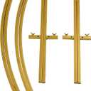 Gold Metal Arch Backdrop Stand, 6FT Set of 2 Wedding Arch Stand Backdrop, Arched Frame Plant Stand for Wedding Ceremony Birthday Party Photo Background Decoration