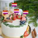 3 x stidsds 100 Pcs Pride Rainbow Flag Sunset Lesbian Toothpick Flags Mini Small Gay LGBTQ Cupcake Toppers Stick Flags Banner Rainbow Party Cocktail Fruit Decoration