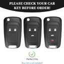 for Chevy Key Fob Cover, Soft TPU Protection Key Fob Case Fit for Chevrolet Equinox Camaro Cruze Malibu Sonic Volt Park Impala GMC Terrain Buick Encore Allure Regal (Silver Purple)