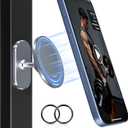 Itramax Gym Magnetic Phone Holder for MagSafe,360 Adjustable Alloy Cell Phone Stand Holder,Dual Magnet Portable Gym Workout Mount with Magnetic Ring for iPhone 17 16 15 14 13 12&Smartphones,Men/Women