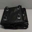 Reusable Grocery Bag On Wheels, Foldable Shopping Rolling Tote Bag with 6 Pockets, Shopping Trolley Cart with Zippered Top & 3-Way Handles, Heavy Duty, Lightweight for Moving, Camping, Small, Black