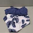 Womens Tankini Swimsuits Ruffled Tank Top Tummy Control Floral Modest Swimwear High Waisted Bikini / Medium