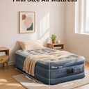 iDOO Twin Air Mattress with Built in Pump, 18" Raised Compact Blow up Mattress, Inflatable Mattress for Camping Guest Home, Portable Travel Air Bed, 2-Min Quick Inflation Deflation, Colchon inflable