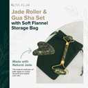 Jade Roller & Gua Sha Set  Natural Jade Face Roller for Puffiness, Wrinkles & Lifting  Cooling Facial Massage Tool for Glowing Skin, Stress Relief & Skincare Absorption