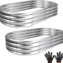 2Pcs Raised Garden Bed, Galvanized Planter Raised Garden Beds for Outdoor, 4x2x1ft, Vegetables,Flowers &Herbs,Heavy Duty Metal Raised Garden Beds Outdoor,Rust-Resistant & Easy Assembly (Silver)