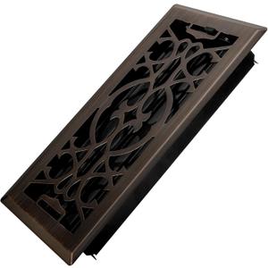 4x10 Inches Floor Register, Heavy Duty Metal Floor Vent, Easy Adjust Air Supply Decorative Floor Vent Covers for Home - Black Bronze, 1 Pack