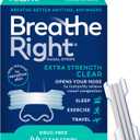 Breathe Right Nasal Strips, Extra Strength Clear Nose Strips, DrugFree Nasal Congestion Relief for Better Breathing, Help Relieve Snoring, Caused by Colds & Allergies, Deviated Septum, 44ct