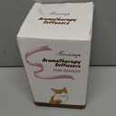 Gooamp 200ML Ceramic Essential Oil Diffuser - Ultrasonic Aromatherapy & Humidifier with 7-Color LED Lights, Auto Shut-Off, Wood Grain Base, 1H/3H/6H Timer | Scent for Home, Office, Yoga