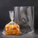 100Pcs 11"x 14" Bottom Gusset Bread Loaf Bags with Ties, Clear Cello Cellophane Bags for Homemade Bread or Bakery