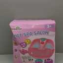 Kids Foot Spa & Nail Kit Kids Spa Day Kit for Girls with Mask Foot Bath and Nail Dryer Manicures Pedicure Toy Kit Nails Art Salon Girl Stuff Christmas Birthday Gifts for 6 7 8 9 1012 Year Old, Large Size