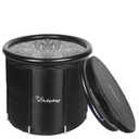 Bubplay Ice Bath Cold Plunge Tub with Cover for Indoor Outdoor for Recovery, Cold Water Therapy, Athletes & Adults -105 Gallons, Black, XL