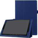 Tablet Cover for Amazon Kindle Fire HD10 5th Generation (2015 Release), Ultra Slim Folio Stand Lightweight Leather Case for Kindle Fire HD 10 5th Gen 10.1" (Li-Dark Blue)