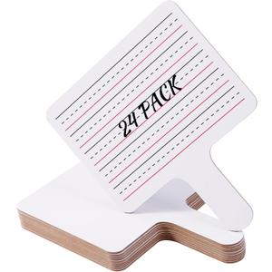 Epic Creations Dry Erase Paddles - 24 Pack 8.11 x 6.14 Inches - Double Sided Handheld Whiteboard - Dry Erase Signs - Hand Held White Board - Auction Paddles - White Board Paddles,Hand Dry Erase Board