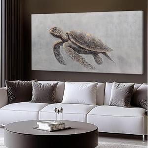 Black Poster Print Simple Picture Canvas Animal Wall Painting 58x29 Large Artwork for Living Room Vintage Kitchen Canvas Art (58L" x 29W", Grey)