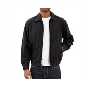 London Fog Mens Auburn Zip Front Golf Jacket Black 4 Extra Tall